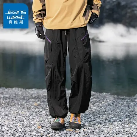 N5真维斯男士工装裤2025新款秋季宽松日系潮牌户外冲锋裤男款裤子商品大图