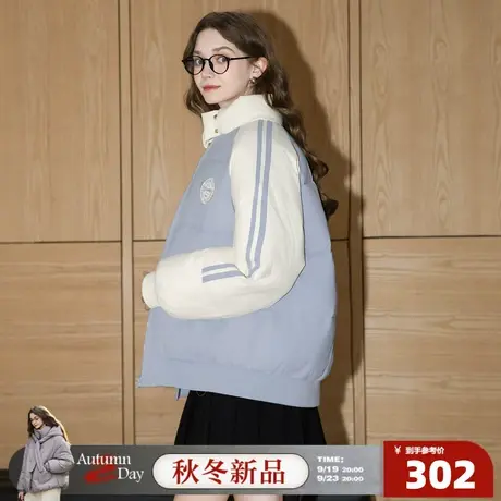 唐狮2025冬季短款棉衣女立领撞色运动风青春学生超好看面包服保暖商品大图
