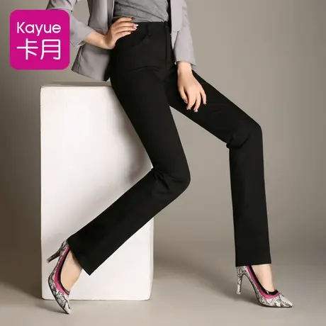 直筒裤女春秋款2024新款显瘦黑色纯棉女裤中老年全棉布休闲长裤子图片
