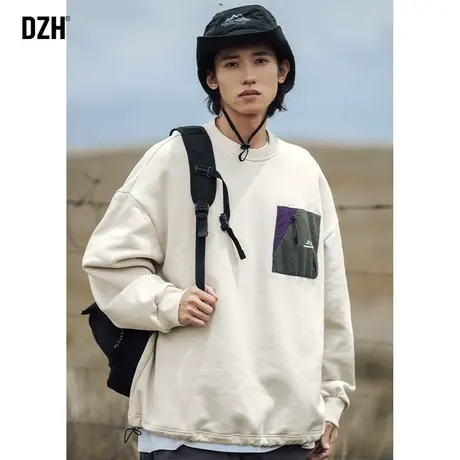 男士户外运动卫衣男潮牌宽松男装2023秋季新款旅游穿搭情侣装外套图片
