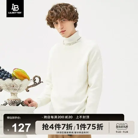 Lilbetter毛衣男秋冬高领线衣韩版男装打底衫休闲百搭男士针织衫商品大图
