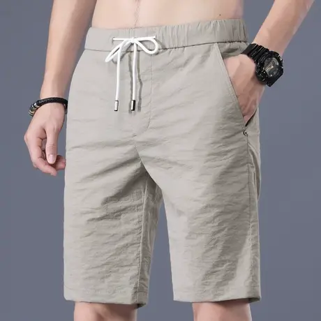 大裤衩冰丝薄款五分休闲短裤男士夏天夏季外穿沙滩中裤子潮牌马裤商品大图