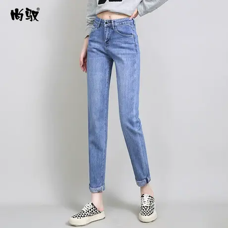 牛仔裤女春2024年新款韩版宽松百搭时尚高腰修身显瘦女士老爹裤女图片