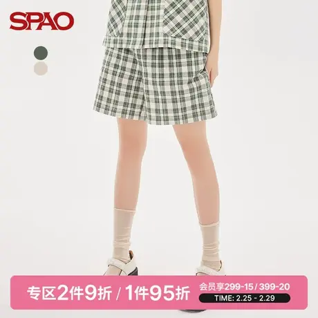 SPAO女士短裤夏季新款休闲西装短裤SPTHC25S23商品大图