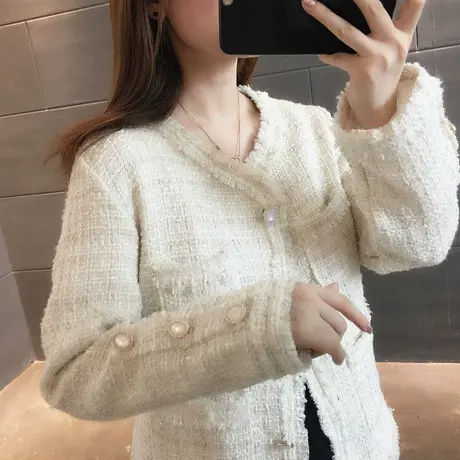 小香风外套2023年新款秋冬季秋款秋装女士宽松短外套女装百搭爆款图片