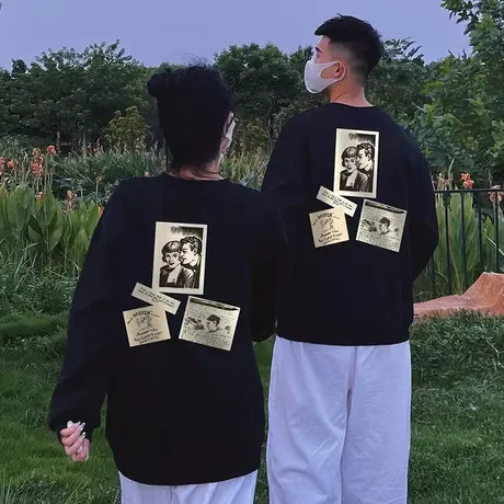 超火cec大码薄款情侣无帽卫衣女ins潮牌美式vibe上衣复古小众外套商品大图