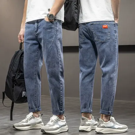 春夏季薄款广州新塘镇牛仔长裤男士直筒宽松休闲男裤子2023年新款图片