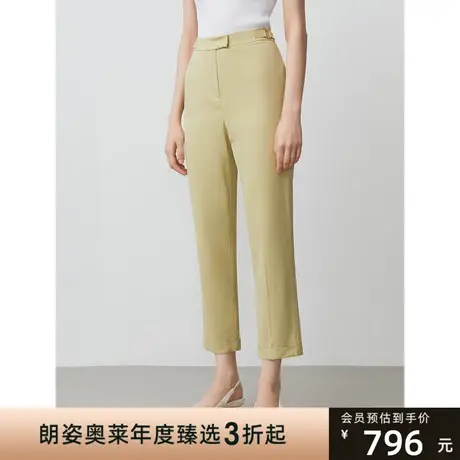 朗姿商场同款轻商务高腰直筒通勤休闲西装裤女夏季新款正装裤子商品大图