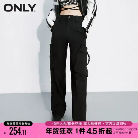 ONLY2023冬季新款宽松显高显瘦辣妹工装裤直筒休闲裤女|123114062商品大图
