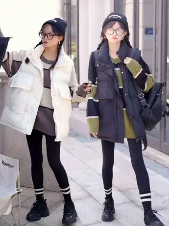 羽绒棉马甲女中长款2023秋冬季新款大码宽松时尚潮流外穿马夹外套商品大图