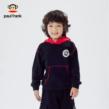 大嘴猴童装儿童连帽卫衣2023新款男童洋气中大童春秋上衣针织帽衫商品大图