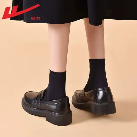 回力乐福鞋女2025新款春百搭女鞋厚底英伦风小皮鞋女单鞋子女jk鞋图片