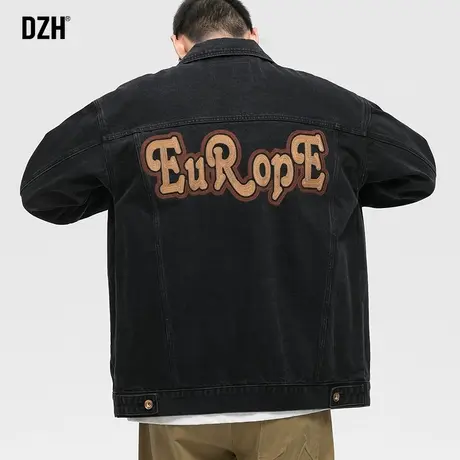 男士牛仔外套男款冬季冬装潮牌男装工装棒球服夹克男牛仔衣秋冬款商品大图