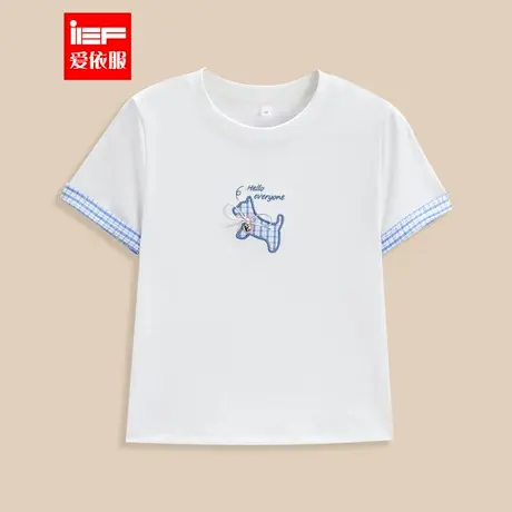 MINIIEF【爱依服童装】2025夏季新款韩版时尚洋气女童短袖上衣T恤图片