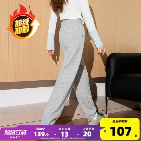 唐狮25秋冬季新款休闲裤女抽绳束脚显瘦宽松侧拼加绒加厚卫裤子W商品大图