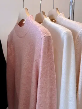 羊绒般的柔软感秋冬季羊毛保暖自发热半高领贴身打底衫套头毛衣女商品大图