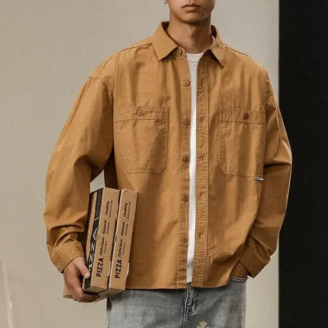 高端上档次衬衣潮流百搭高级感国风衬衫轻奢男装高端衬衫潮流男装商品大图