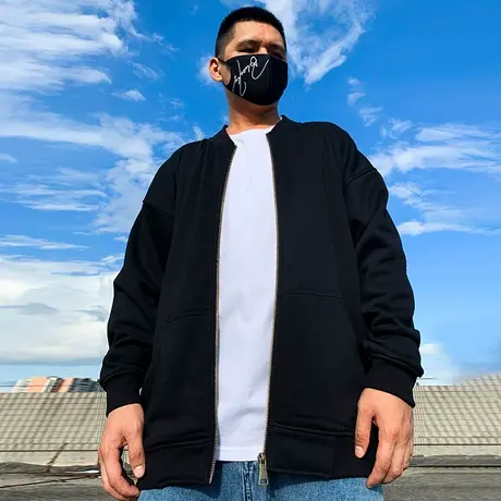 2025新款拉链卫衣男春秋冬开衫胖子oversize大码男装宽松加绒外套商品大图