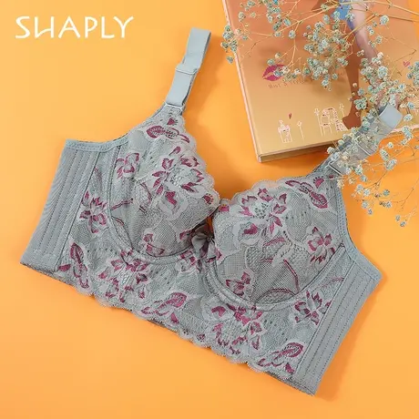 Shaply/莎莲妮调整型上托聚拢大码文胸收副乳软钢圈蕾丝舒适内衣商品大图