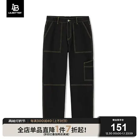 Lilbetter男士直筒牛仔裤春秋款ins潮牌高街裤子简约宽松直筒长裤商品大图