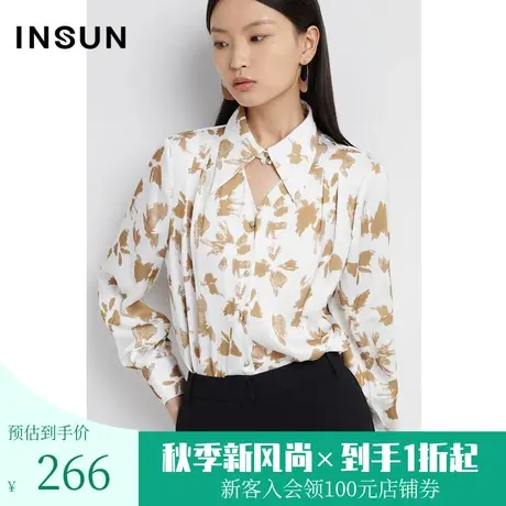 恩裳春秋季时尚个性潮流领口简约大气衬衫上衣小众图片