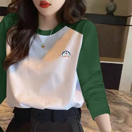 2022早秋新款网红欧货爆款独特别致上衣减龄漂亮小衫长袖t恤女装图片