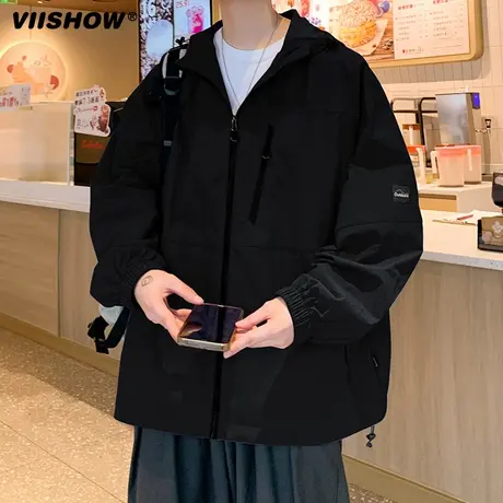 VIISHOW机能冲锋夹克外套男春秋美式季防风防水潮牌工装运动夹克商品大图