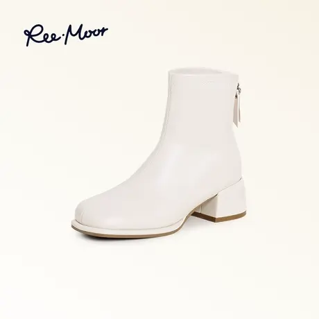 REEMOOR睿慕中跟时装靴女瘦瘦靴2023秋冬新款方跟时尚靴子女ins潮图片
