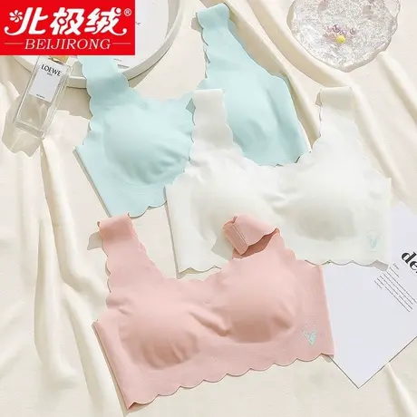 无痕内衣女无钢圈小胸聚拢收副乳防下垂运动美背少女文胸薄款图片