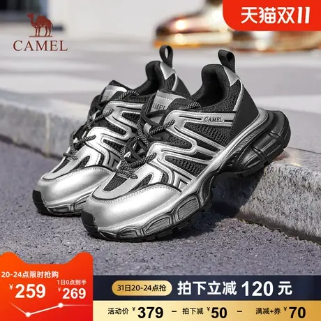 骆驼女鞋2023秋季新款老爹鞋女款运动鞋潮流百搭厚底增高休闲鞋子商品大图