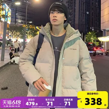 唐狮2024冬季新款男羽绒服连帽短款宽松韩版宽松潮流加厚保暖外套商品大图