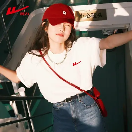 ZH回力纯棉短袖t恤女2025新款夏季大码女装胖mm显瘦半袖白色上衣商品大图