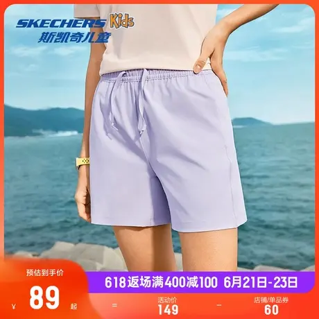 Skechers斯凯奇女款夏季速干梭织短裤女士柔软舒适时尚百搭运动裤商品大图