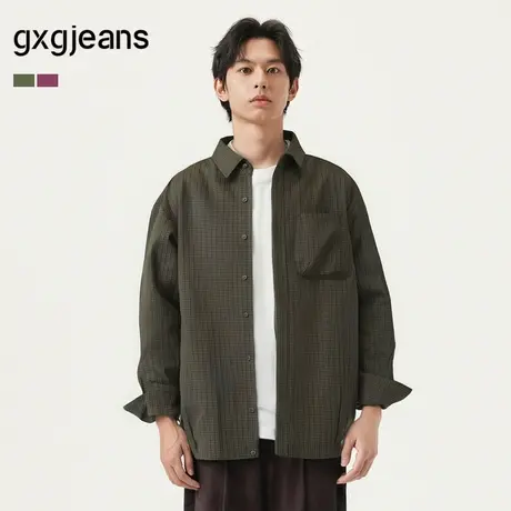 gxg.jeans男装 多色格纹设计简约时尚衬衫外套男 25年秋季新款图片