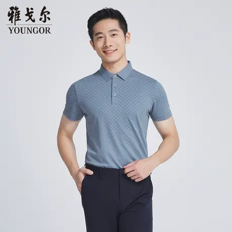 雅戈尔奥莱 商场同款男士短袖T恤新款官方正品商务短袖POLO衫男商品大图