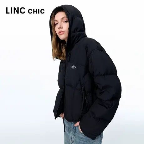 LINCCHIC金羽杰2025年秋季新款羽绒服女连帽短款轻暖羽绒服1047Y商品大图