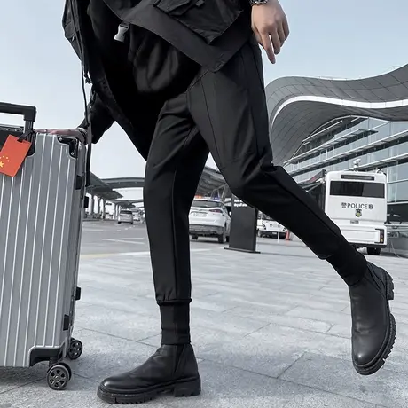 秋季潮男休闲裤裤子长裤男裤工装宽松直筒网红潮牌潮流运动小脚裤商品大图