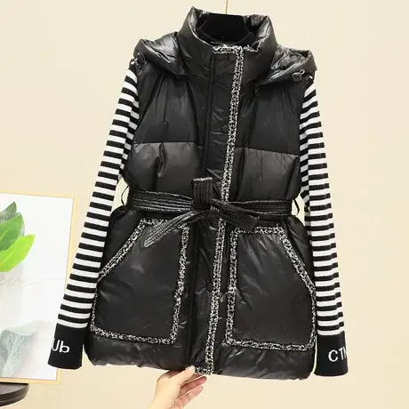 小个子羽绒棉马甲女2023冬季新款百搭时尚背心收腰修身坎肩外套潮商品大图
