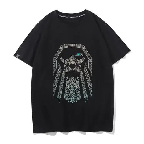 漫威周边神域奥丁周边体恤T恤男女短袖纯棉圆领宽松大胡子神半袖商品大图