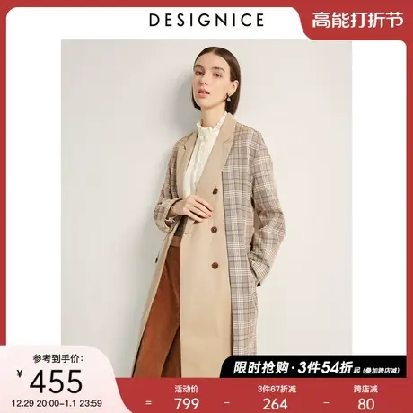 迪赛尼斯春秋新款通勤赫本风中长款今年流行风衣外套女商品大图