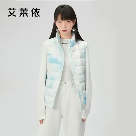 艾莱依轻薄马甲短款羽绒服女鸭绒爆款无袖设计感小众时尚秋冬外套商品大图