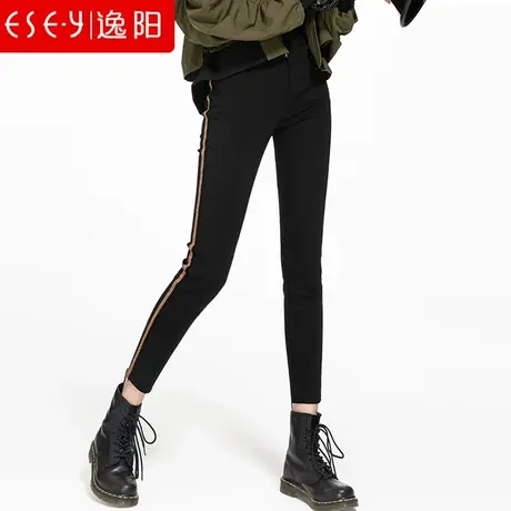 逸阳打底裤女外穿清仓春秋新款高腰弹力显瘦小脚紧身黑色魔术裤商品大图