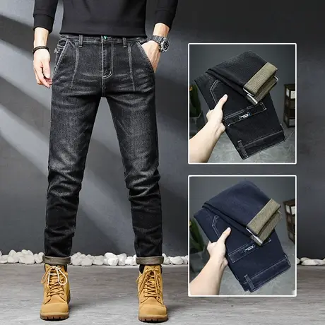 工装牛仔裤男士宽松直筒休闲长裤子新塘潮牌春秋款秋冬季高端复古商品大图