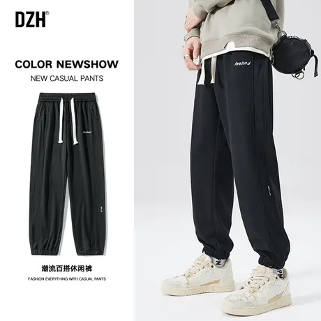 男士黑色束脚卫裤男秋季2024新款运动裤休闲长裤宽松裤子休闲百搭图片