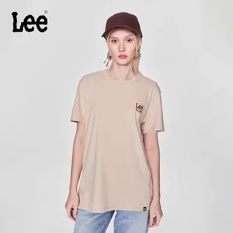 Lee标准版字母印花男女同款圆领日常短袖T恤休闲潮流LUT0053984LE图片