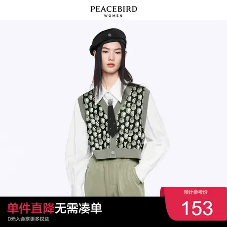 太平鸟气质流行春秋年新款主题纹样背心A1EFC1660图片