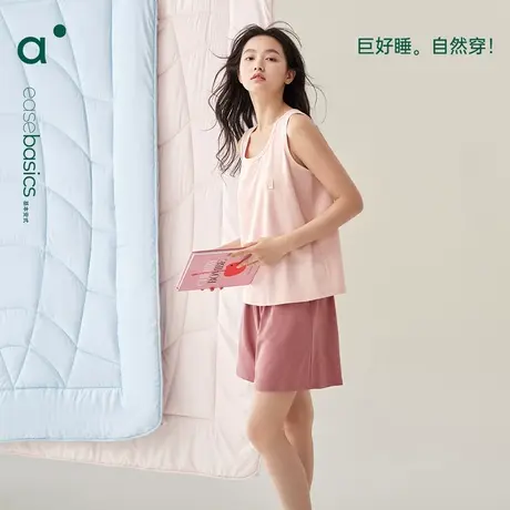 安之伴【巨凉感】纯棉睡衣女夏季背心套装薄款可外穿无袖家居服商品大图
