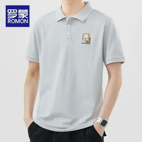 罗蒙冰丝polo衫男短袖t恤翻领夏季薄款半袖衣服2025新款休闲男装商品大图