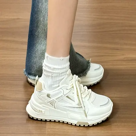 回力女鞋老爹鞋女款2025新款夏季运动鞋女厚底增高百搭潮流鞋子女商品大图