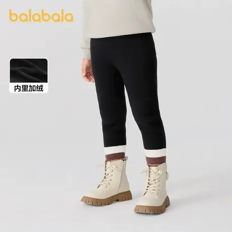 巴拉巴拉宝宝秋冬打底裤女童修身拼接长裤保暖潮商品大图